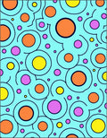 Retro Teal Bubbles Orange Purple Yellow Rug