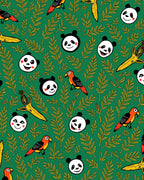 Playful Panda Parrot Banana Jungle Rug