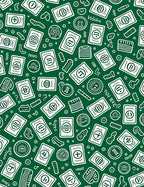 Green White Card Folk Art Rug