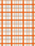 Bold Orange White Latticework Grid Rug