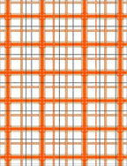 Bold Orange White Latticework Grid Rug