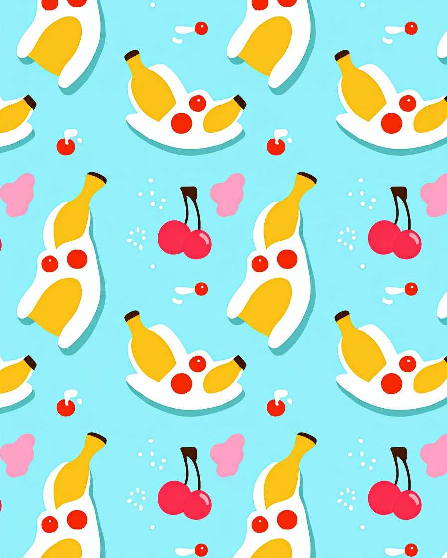 Sweet Banana Cherry Playful Rug