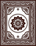 Brown Central Medallion Bordered Rug