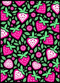 Hot Pink Strawberry Floral Delight Rug