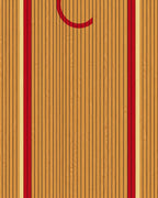 Natural Wood Striped Court Rug