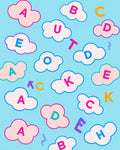Alphabet Clouds Multi-Color Rug