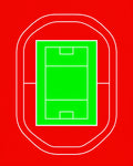 Bold Stadium Field Graphic Rug