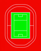 Bold Stadium Field Graphic Rug