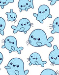 Cute Blue Seal Aquatic Pals Rug
