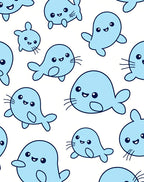 Cute Blue Seal Aquatic Pals Rug