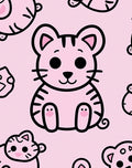 Cute Pink Tiger Cub Repeat Rug