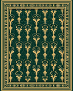 Golden Teal Art Nouveau Laurel Rug