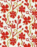 Classic Red Floral Vine Rug
