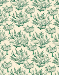 Green Botanical Sketch Foliage Rug