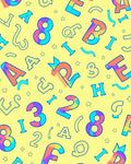 Rainbow Letters and Numbers Play Mat Rug