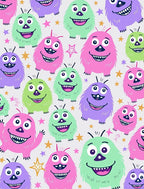 Playful Monster Pals Colorful Star Rug