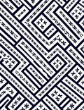 Black White Geometric Abstract Folk Rug