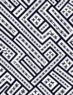 Black White Geometric Abstract Folk Rug