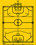 Black Field Play Abstract Layout Rug