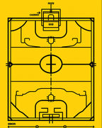 Black Field Play Abstract Layout Rug