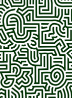 Emerald Green Maze Contour Rug