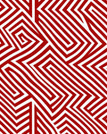 Striking Red Labyrinth Lines Rug
