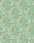 Whimsical Green Bird Tree Branch Rug