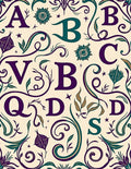 Vintage Botanical Monogram Letters Rug