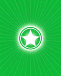 Radiant Green Starburst Round Rug