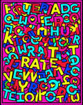 Pop Art Alphabet Explosion Rug