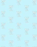 Light Blue Delicate Script Repeat Rug