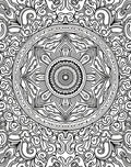 Black White Intricate Mandala Floral Rug