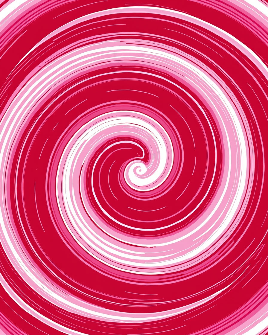Crimson Pink Swirl Abstract Rug