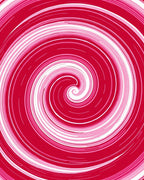 Crimson Pink Swirl Abstract Rug
