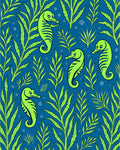 Neon Seahorse Kelp Forest Rug