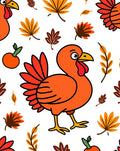 Autumn Turkey Leaf Scatter Rug