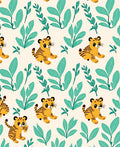 Cute Tiger Leafy Jungle Adventure Rug
