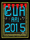 Bold Cyan Text With Red Bunting Rug