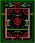 Retro Neon Sports Court Rug