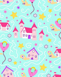 Pink Pastel Castle Whimsical Star Rug