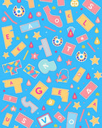Quirky Alphabet Collage Rug