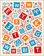 Red Blue Orange Alphabet Celebration Rug