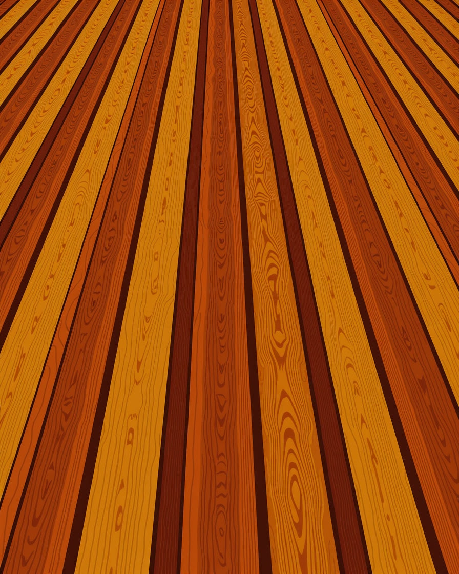 Warm Toned Wood Grain Striped Rug