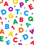 Colorful Alphabet Scattered Art Rug