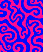 Bright Pink Blue Swirl Abstract Rug