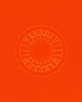 Vibrant Orange Radial Mandala Rug
