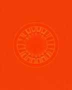 Vibrant Orange Radial Mandala Rug