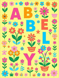Bright Floral Alphabet Arrangement Rug