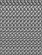 Bold Black Interlocking Abstract Squares Rug