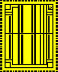 Bold Yellow Black Geometric Stripes Rug